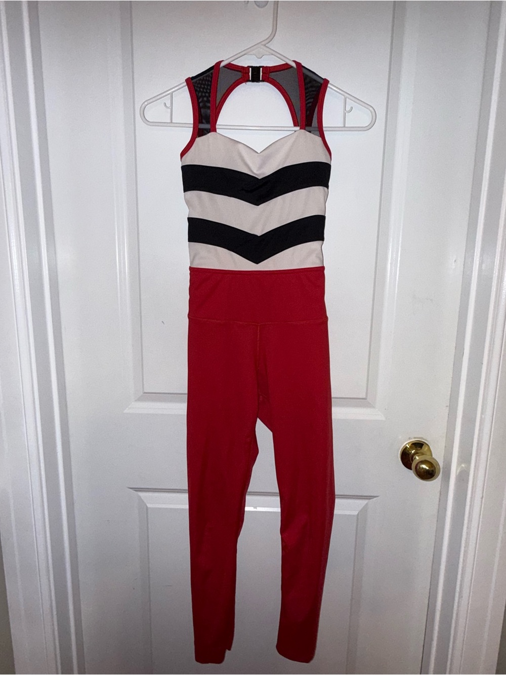 Tiger Friday Red/Black/White Dance Unitard Size Child X-Large